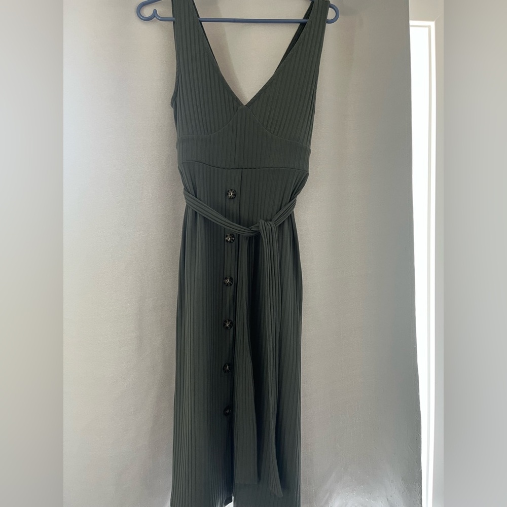 Green V neck sundress